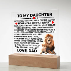 To My Daughter Braver – Acrylic Square