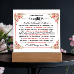 To My Beautiful Daughter – Acrylic Square
